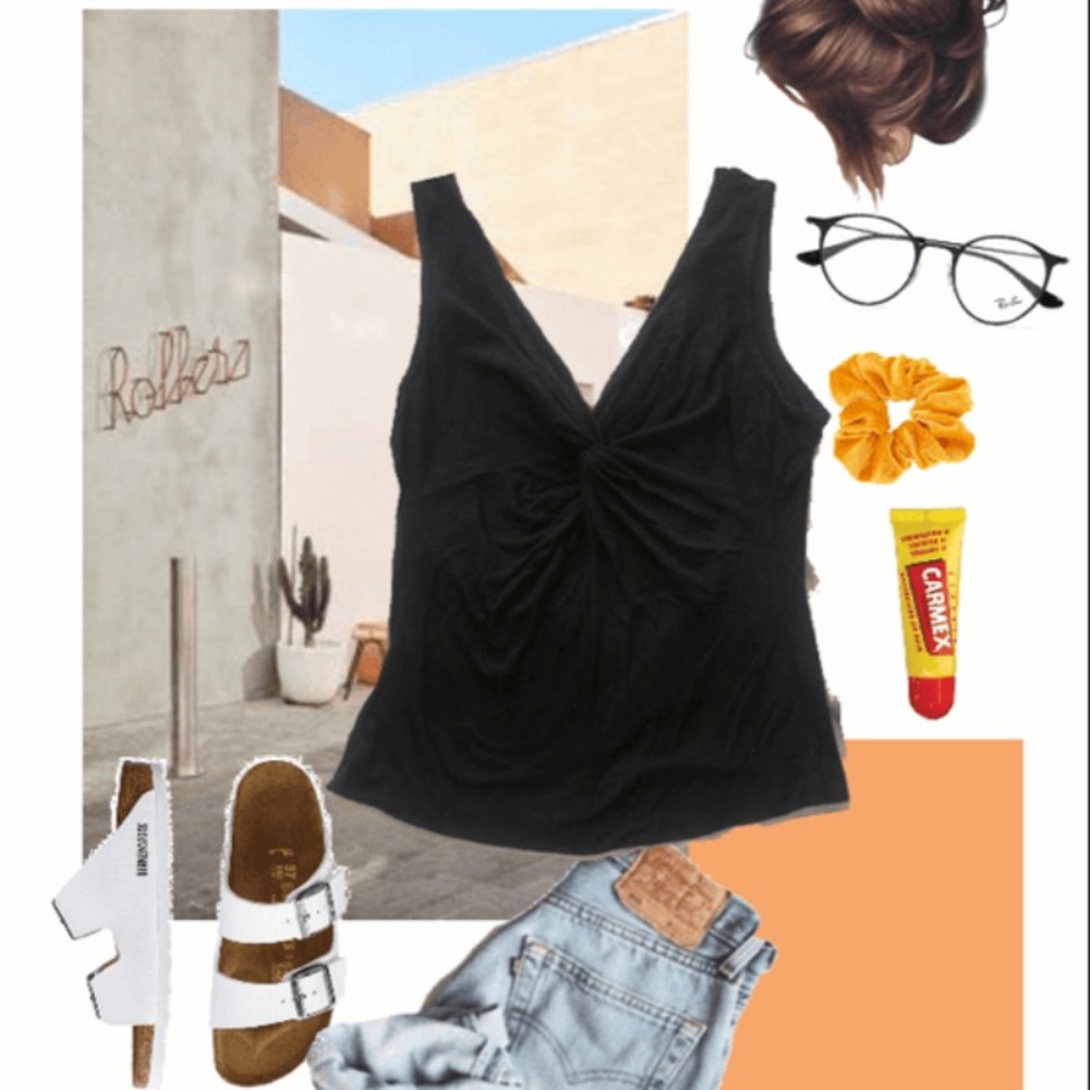 V-neck Knot Tank